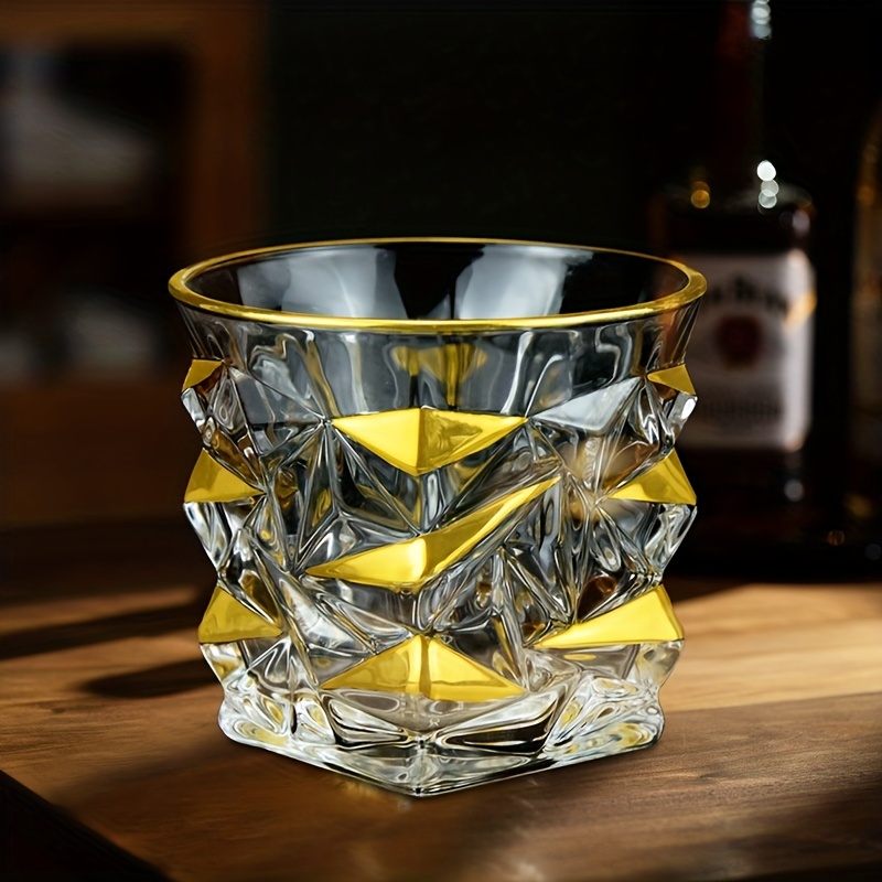 Whiskey Glass Gold Line Wine W - Whisky Beer And Wine ulasan dan harga
